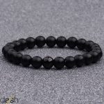 W03 matte lava stone black bracelet for men and women