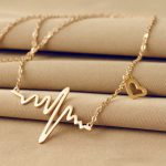 Heartbeat Pendant Gold pendant for woman simple design