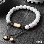 W20 white lava stone rope bracelet