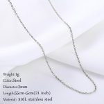 2mm Link Chain - Silver