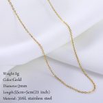 2mm Link Chain - Golden