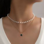 P30 Pendant | Pearl double layer pendant for women