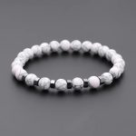 W25 small beads black bracelet for men