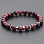 W24 small beads black bracelet for men