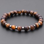 W21 small beads black bracelet for men