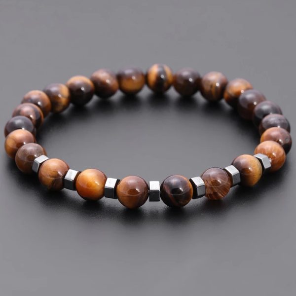 W21 small beads black bracelet for men