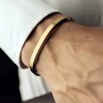 Solid Texture Golden Bangle