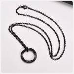 Black Ring Pendant with chain