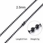 Black Bubble Chain 55cm