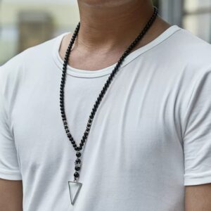 Triangle Beads Pendant by Dash - clean everyday finish pendant for men, Bangladesh