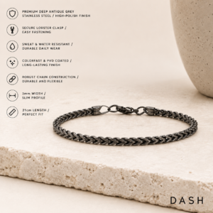 Onyx Gunmetal Bracelet