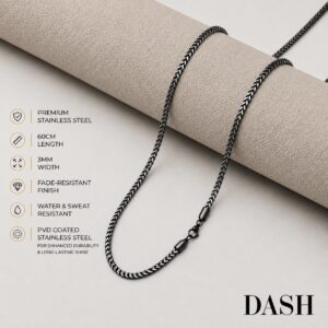 Onyx Gunmetal Color Chain DASH men's jewelry